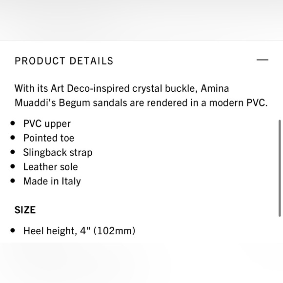 NEW Amina Muaddi Begum Embellished PVC Slingback Pumps 37 $1190 - Picture 6 of 8